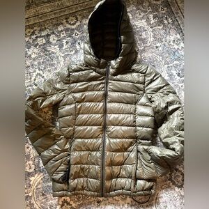 Aritzia Parkl Olive Puffer Jacket with Hood